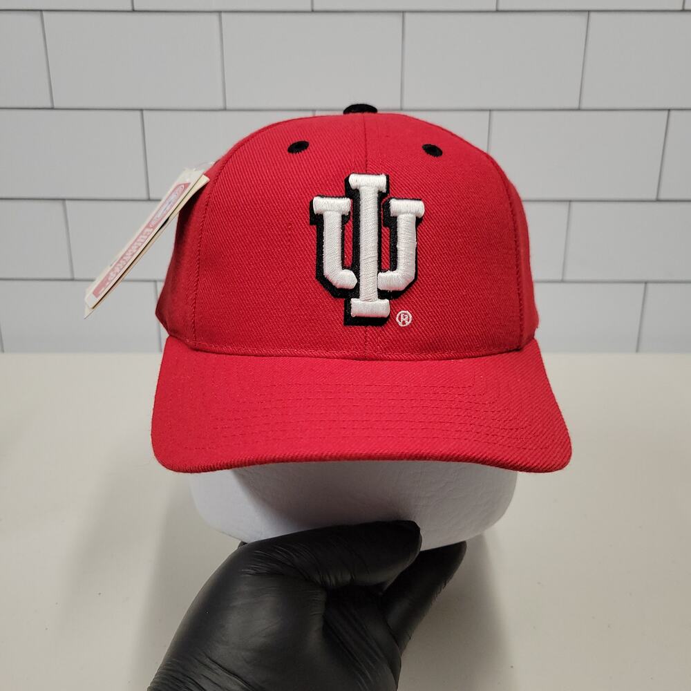 Vintage Indiana Hoosiers IU Snapback Hat Logo Athletic NCAA Wool Blend Sample